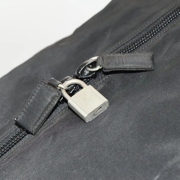PRADA Boston Bag Nylon 2way Black Silver Auth - Picture 14 of 16